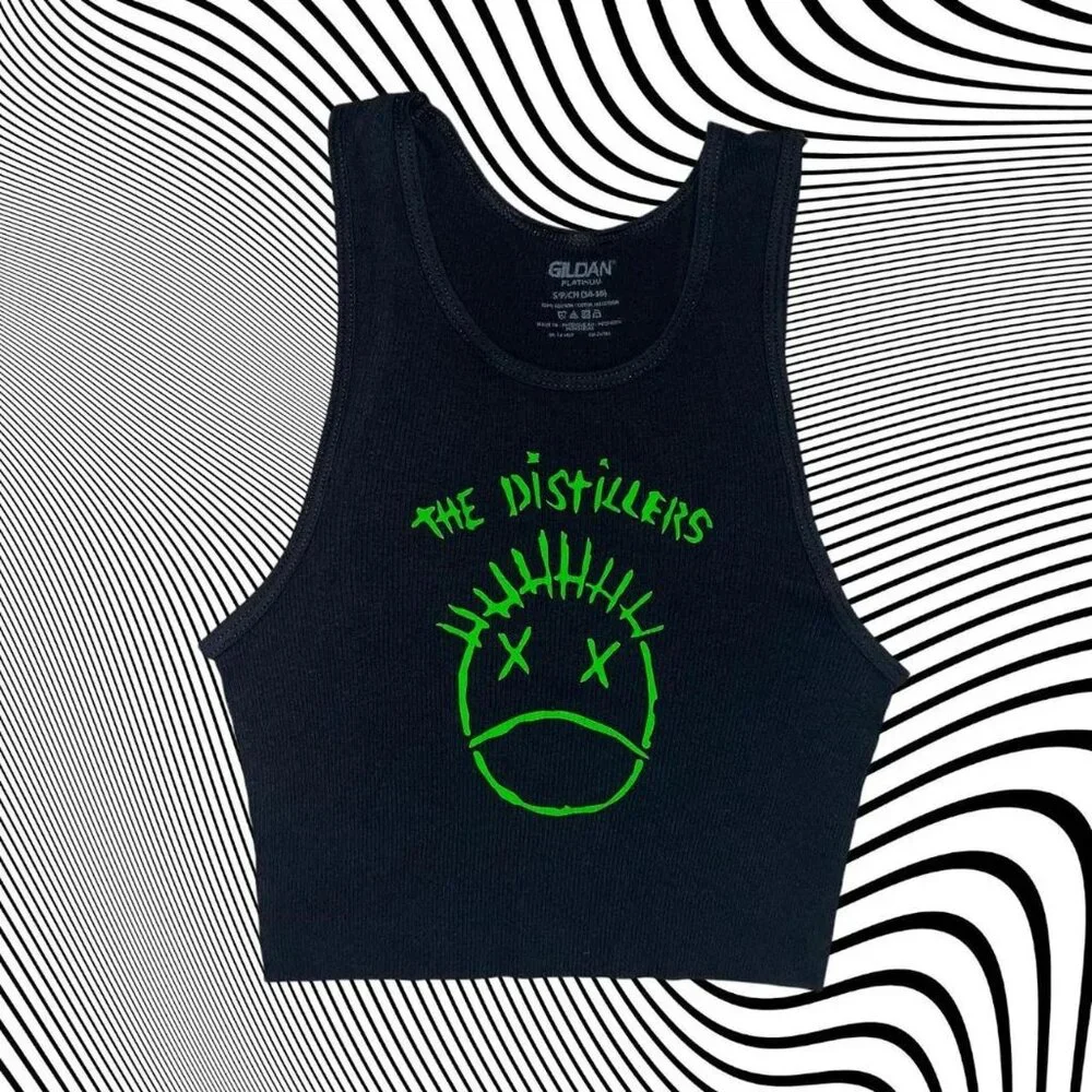 The Distillers Band Unisex Cropped Tank - Picture 1 of 3